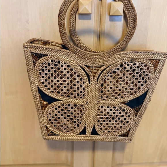 Woven Rattan Tote Bag in Natural - Women Bags - Picture 2 of 4